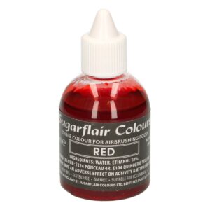 Punane vedelvärv värvipritsile Sugarflair, 60 ml