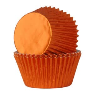 Oranžid fooliumist muffinipaberid, 24 tk
