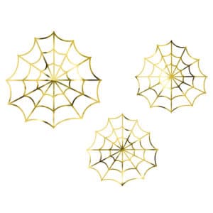 Kuldsed ämblikuvõrgud – lauakaunistused, 3 tk