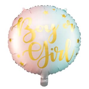 Boy or Girl – fooliumist õhupall, 35 cm