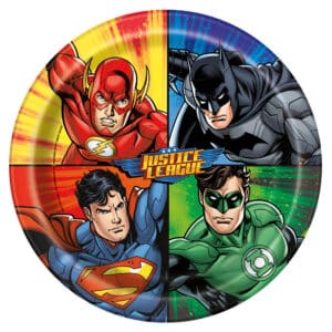 Justice League – taldrikud 23 cm, 8 tk