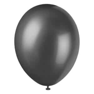 Mustad pärliläikega õhupallid 30 cm, 8 tk
