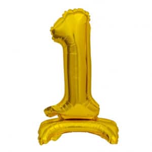 Seisev kuldne fooliumõhupall nr.1, 38 cm