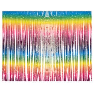 Vikerkaarevärvides peokardin tähtedega, 100×200 cm