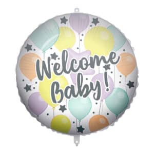 Welcome Baby – fooliumist õhupall, 46 cm