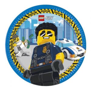 Lego City – taldrikud 23 cm, 8 tk