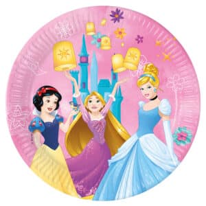 Disney printsessid – taldrikud 23 cm, 8 tk