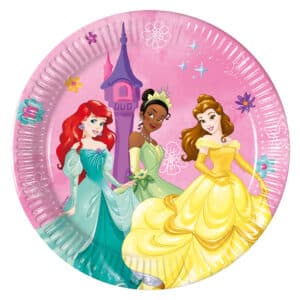 Disney printsessid – taldrikud 20 cm, 8 tk