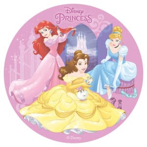 Disney printsessid – söödav vahvlipilt, 20 cm