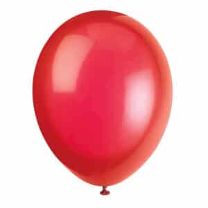 Punased õhupallid 30 cm, 10 tk