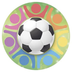 Jalgpall – söödav vahvlipilt, 20 cm