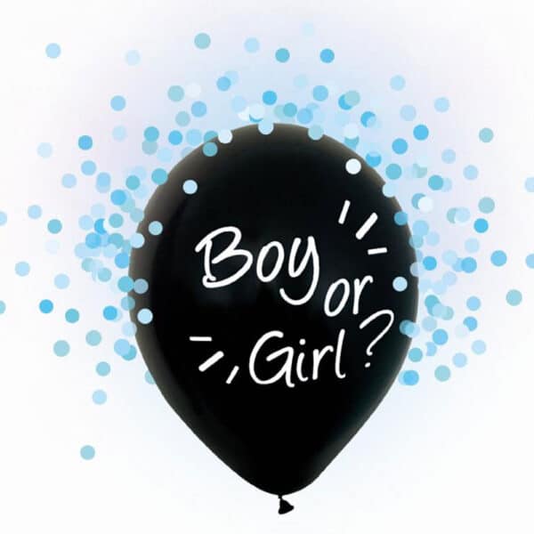 Boy or Girl õhupallid helesiniste litritega