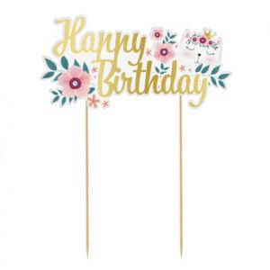 Happy Birthday – kassiga lilleline tordikaunistus