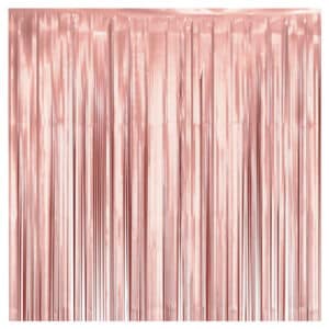 Matt roosa kuld peokardin, 100×200 cm
