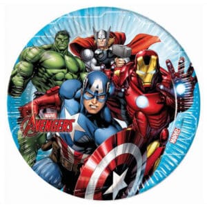 Mighty Avengers – taldrikud 23 cm, 8 tk