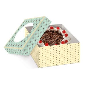 Aknaga kandiline värviline tordikarp – erinevad suurused
