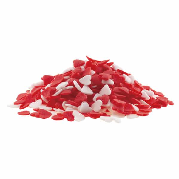 Punased ja valged suhkrusüdamed 100g