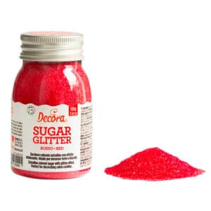 Punased suhkrukristallid Decora, 100g